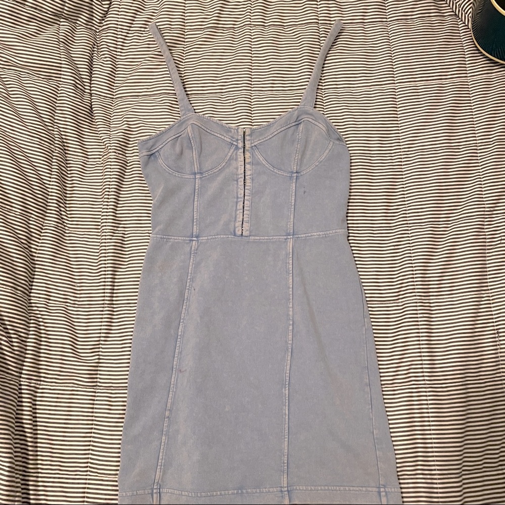 HOLD - Free People Blue Denim Bodycon Dress